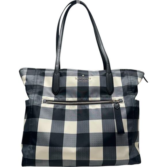 Kate Spade Chelsea Buffalo Plaid Gingham Tote EUC Clean - Picture 4 of 14